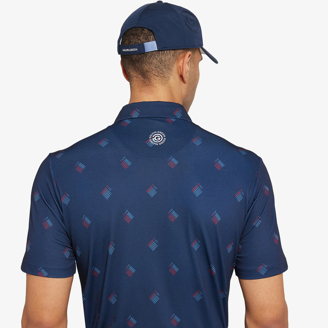 Memo is a Breathable short sleeve golf shirt for Men in the color Navy(5)