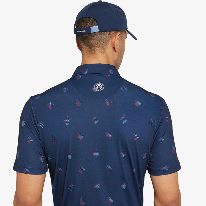 Memo is a Breathable short sleeve golf shirt for Men in the color Navy(5)