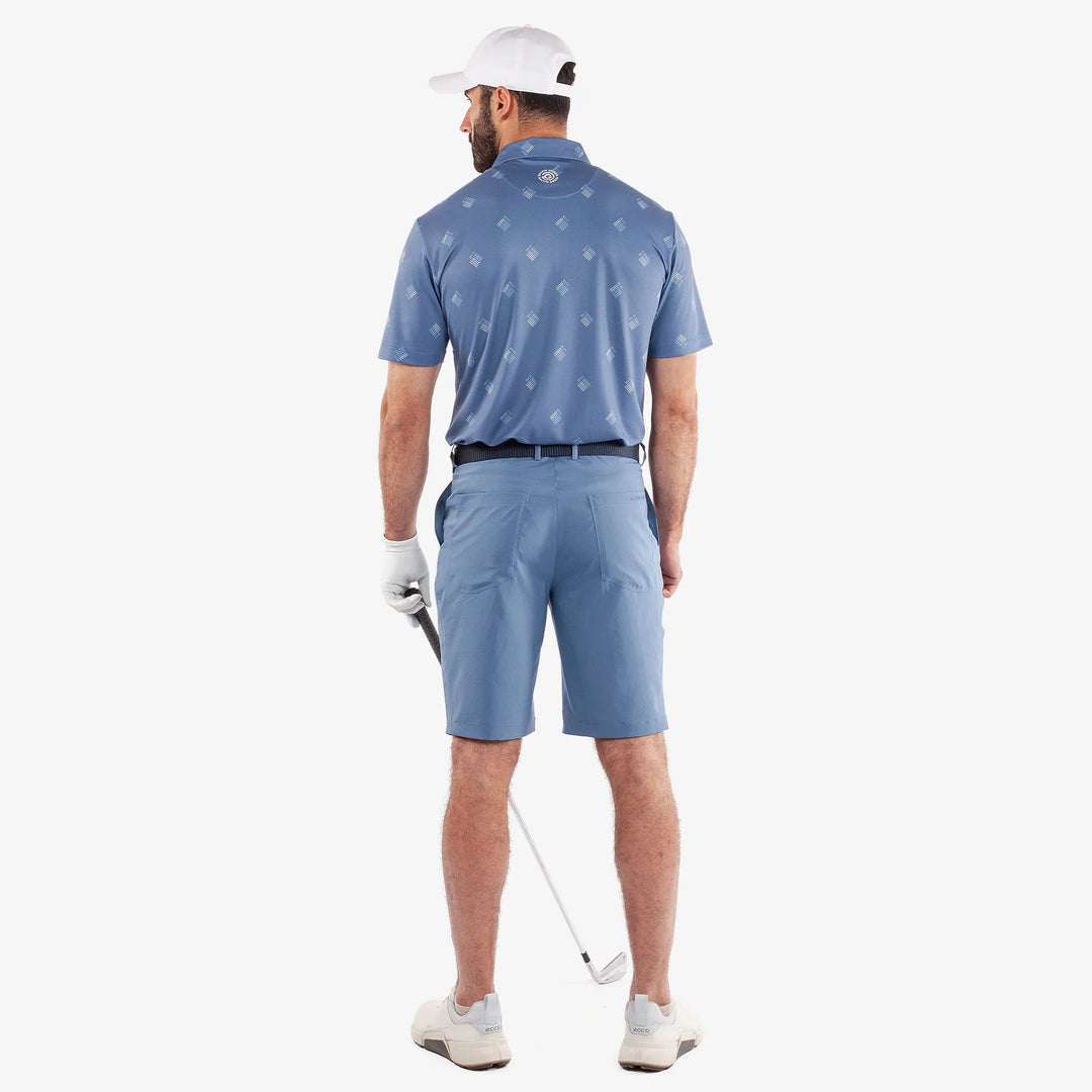 Memo is a Breathable short sleeve golf shirt for Men in the color Moonlight Blue(6)