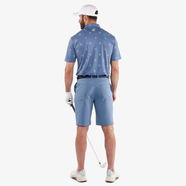 Memo is a Breathable short sleeve golf shirt for Men in the color Moonlight Blue(6)