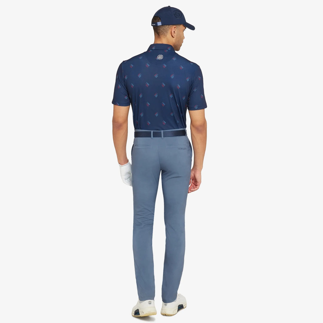 Memo is a Breathable short sleeve golf shirt for Men in the color Navy(6)