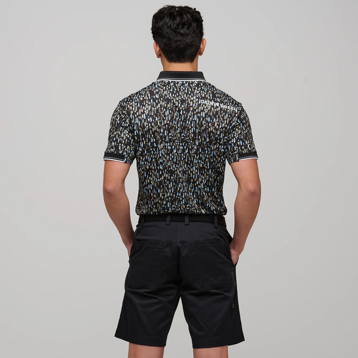 Memphis is a Breathable short sleeve golf shirt for Men in the color Alaskan Blue/Black(4)