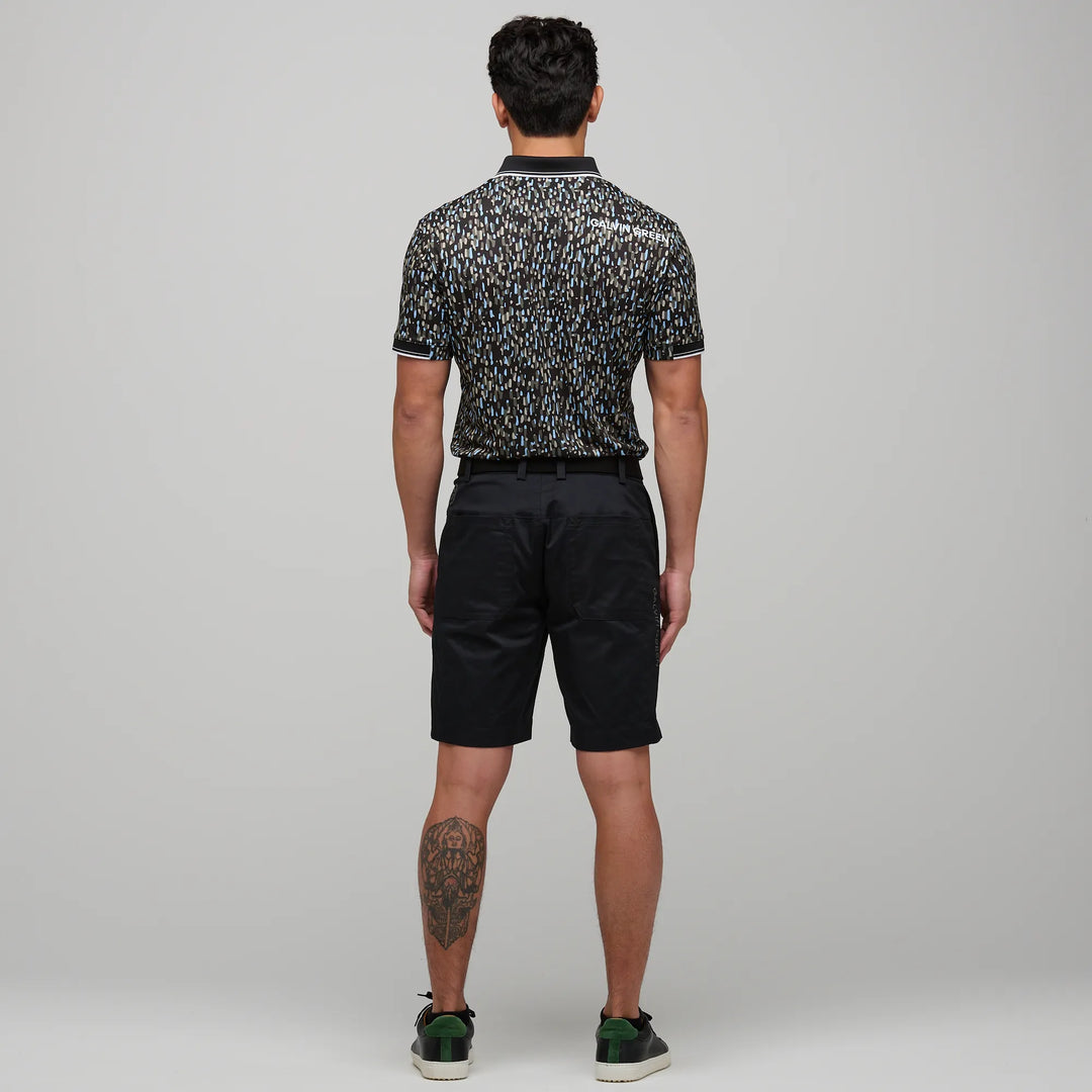 Memphis is a Breathable short sleeve golf shirt for Men in the color Alaskan Blue/Black(6)