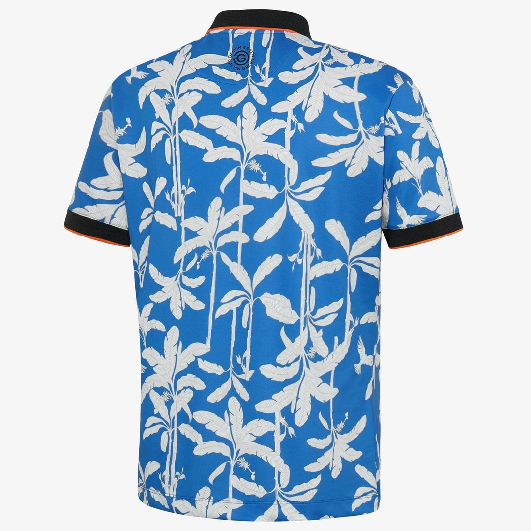 Merry is a Breathable short sleeve golf shirt for Men in the color Royal Blue/Black(6)