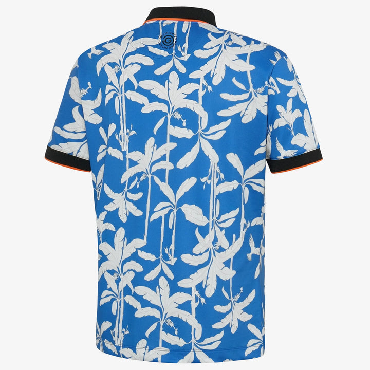 Merry is a Breathable short sleeve golf shirt for Men in the color Royal Blue/Black(6)