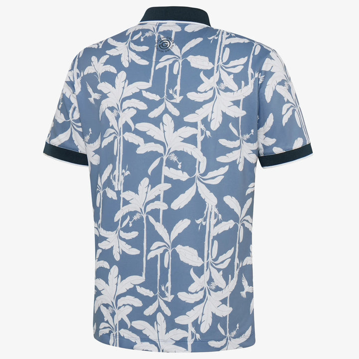 Merry is a Breathable short sleeve golf shirt for Men in the color Moonlight Blue/Navy(6)