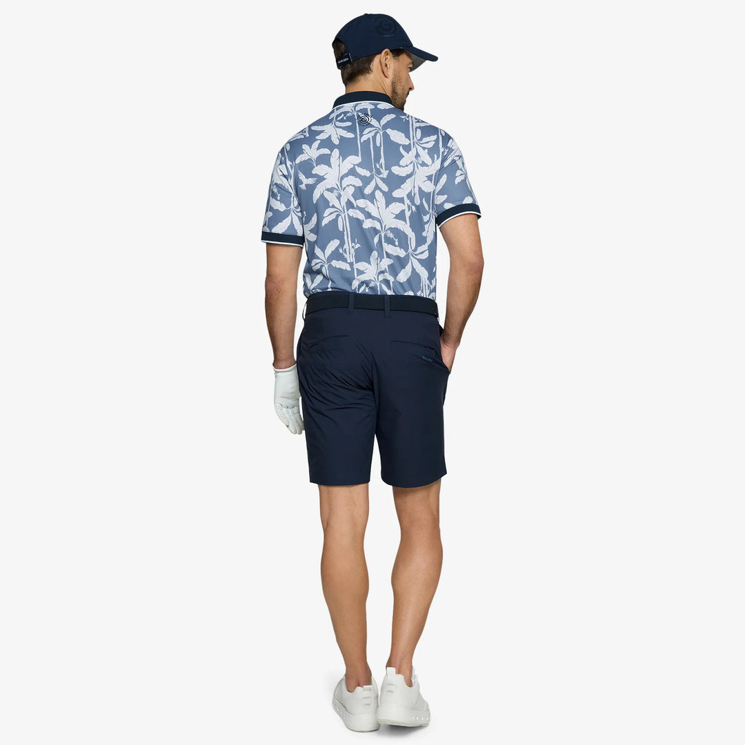 Merry is a Breathable short sleeve golf shirt for Men in the color Moonlight Blue/Navy(5)