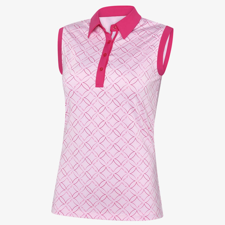 Mia is a Breathable sleeveless golf shirt for Women in the color Pink/Fuchsia(0)