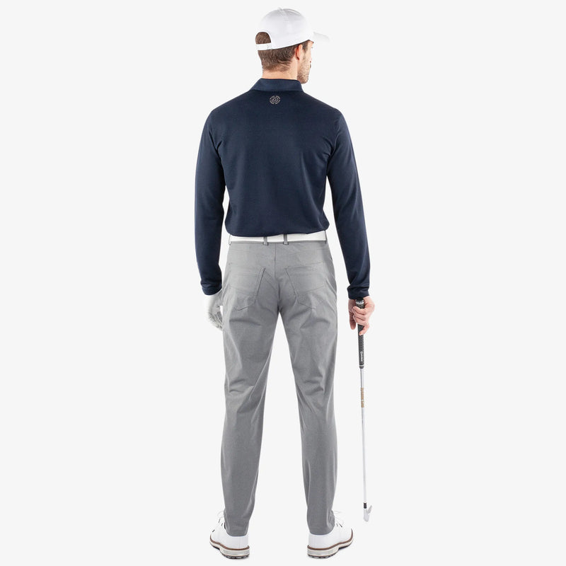 Michael is a Breathable long sleeve golf shirt for Men in the color Navy(6)