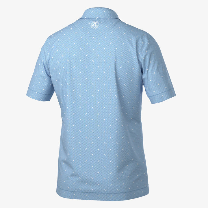 Miklos is a Breathable short sleeve golf shirt for Men in the color Alaskan Blue(7)