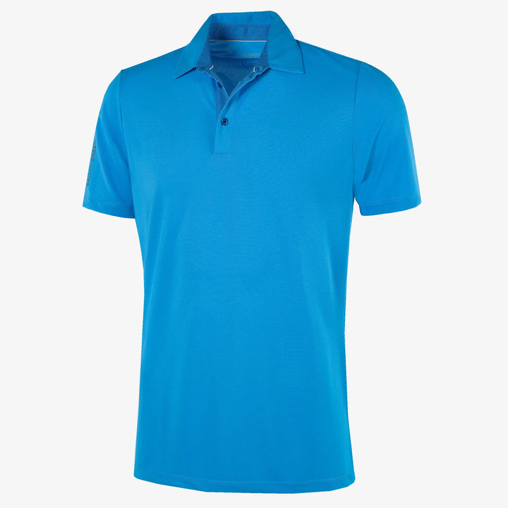 Milan is a Breathable short sleeve golf shirt for Men in the color Blue(0)
