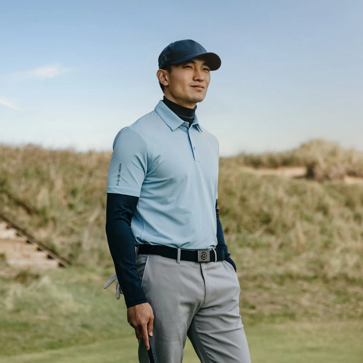 Milan is a Breathable short sleeve shirt for Men in the color Blue Bell(2)