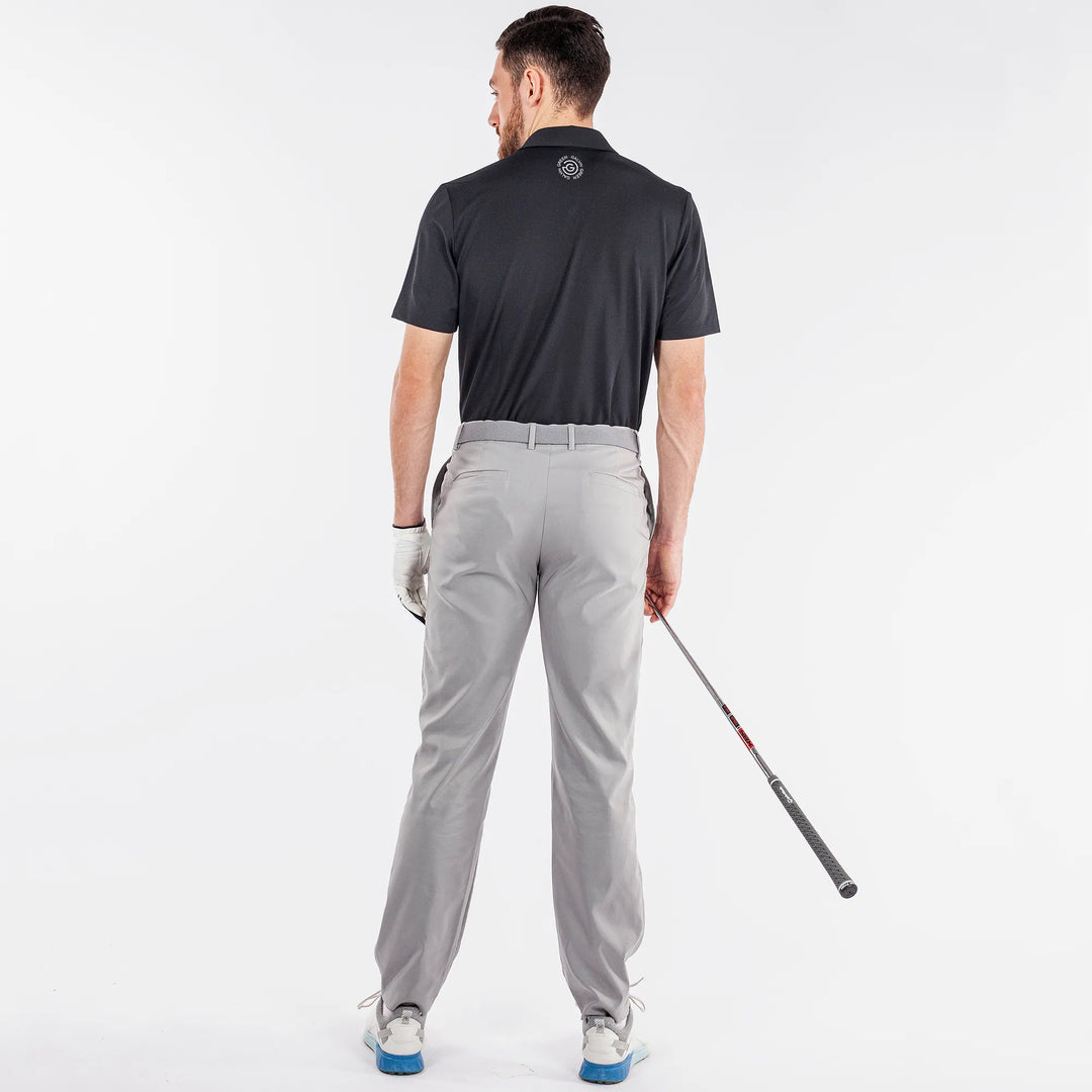 Milan is a Breathable short sleeve golf shirt for Men in the color Black(6)