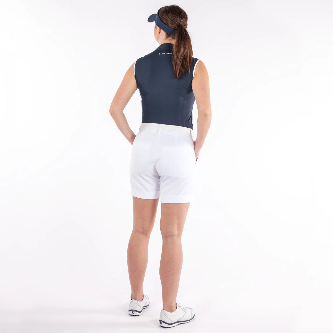 Mila is a Breathable sleeveless golf shirt for Women in the color Navy(4)