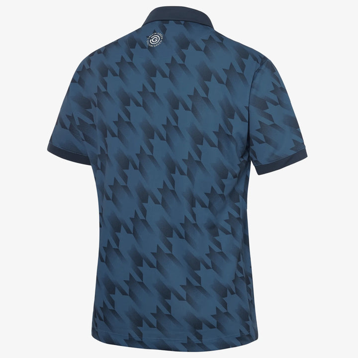 Miles is a Breathable short sleeve golf shirt for Men in the color Moonlight Blue/Navy(7)