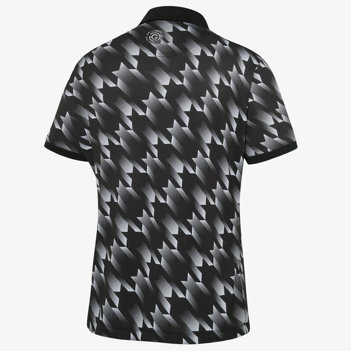 Miles is a Breathable short sleeve golf shirt for Men in the color Black/White(7)