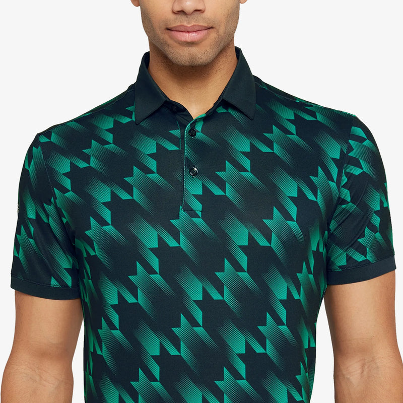 Miles is a Breathable short sleeve golf shirt for Men in the color Navy/Golf Green(3)