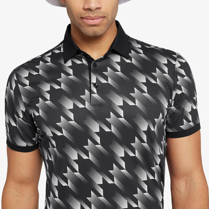 Miles is a Breathable short sleeve golf shirt for Men in the color Black/White(3)