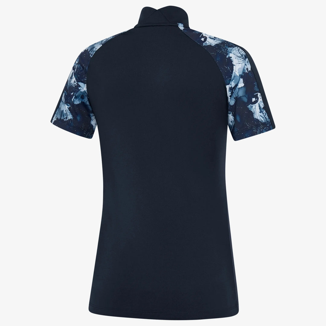 Miley is a Breathable short sleeve golf shirt for Women in the color Navy(6)