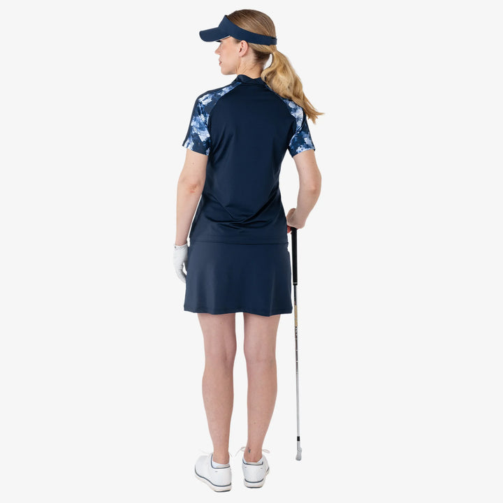 Miley is a Breathable short sleeve golf shirt for Women in the color Navy(5)