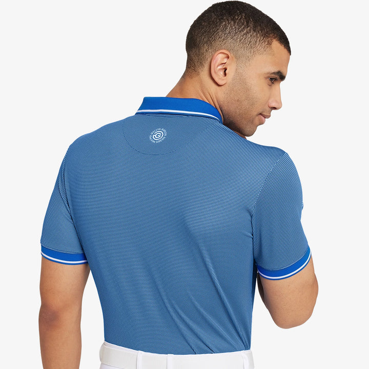 Miller is a Breathable short sleeve golf shirt for Men in the color Royal Blue/White(5)