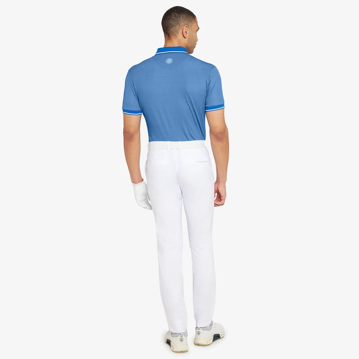 Miller is a Breathable short sleeve golf shirt for Men in the color Royal Blue/White(6)