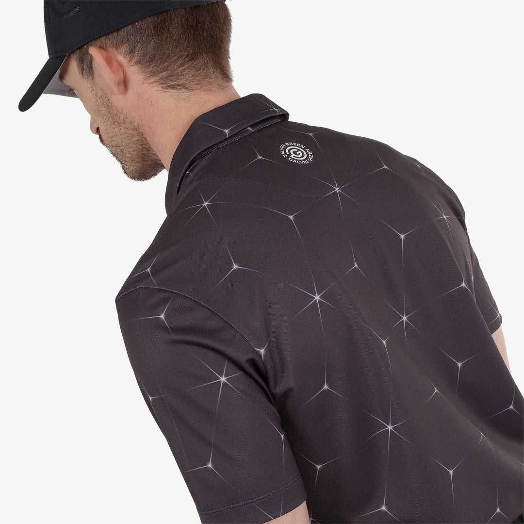 Milo is a Breathable short sleeve golf shirt for Men in the color Black(5)