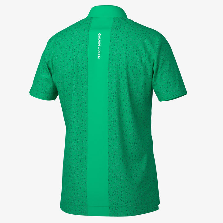 Milton is a Breathable short sleeve golf shirt for Men in the color Golf Green/White(8)