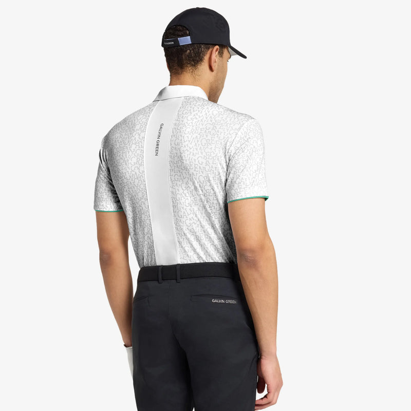 Milton Breathable short sleeve golf shirt White/Golf Green Milton Breathable short sleeve golf shirt White/Golf Green