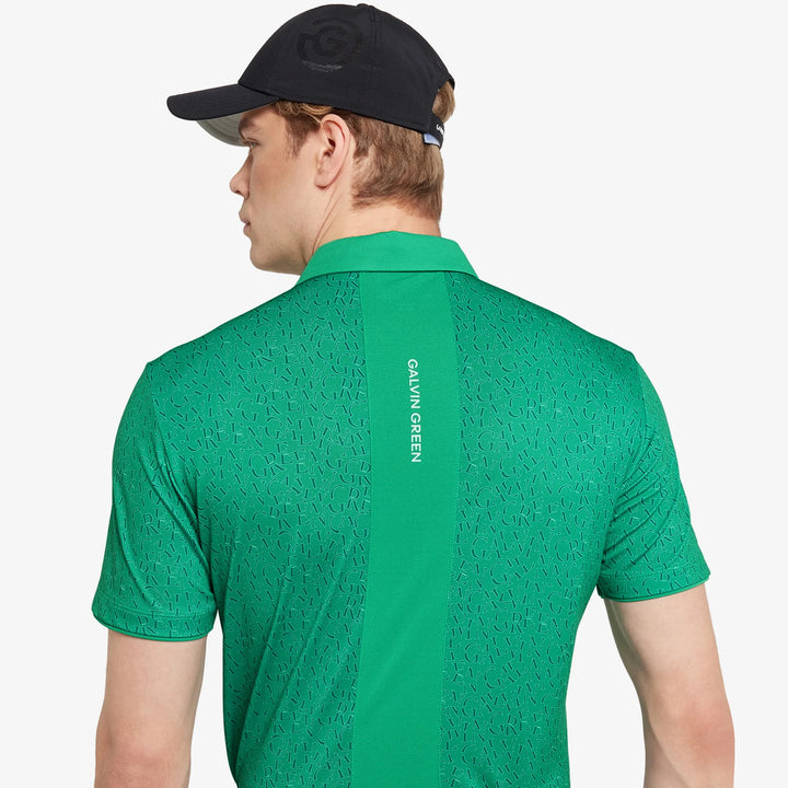 Milton is a Breathable short sleeve golf shirt for Men in the color Golf Green/White(6)