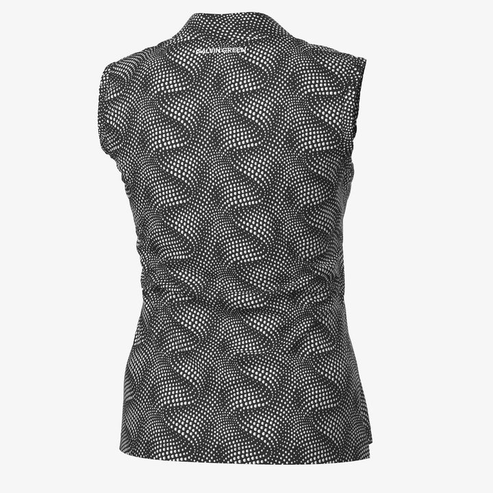 Minnie is a Breathable Sleeveless Golf Shirt for Women in the color Black/White(7)