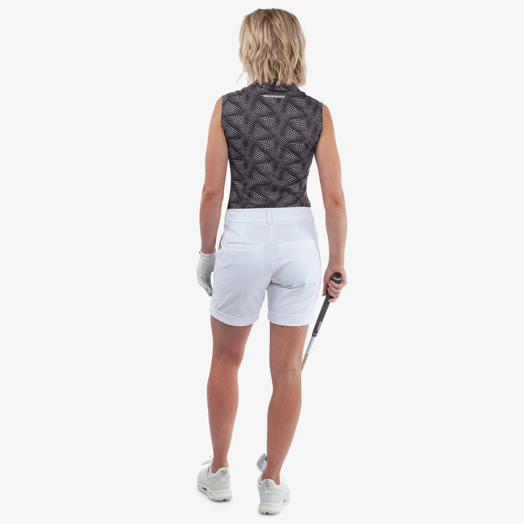 Minnie is a Breathable Sleeveless Golf Shirt for Women in the color Black/White(6)
