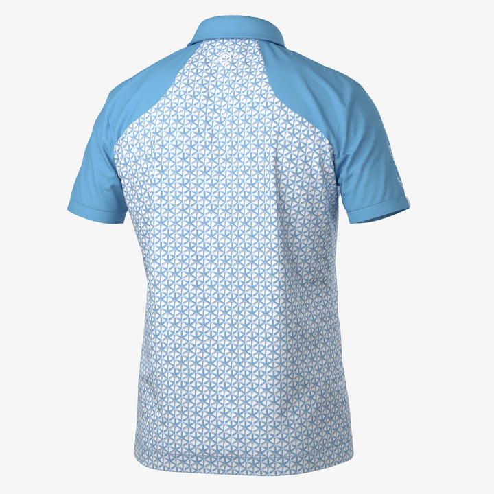 Mio is a Breathable short sleeve golf shirt for Men in the color Alaskan Blue(7)
