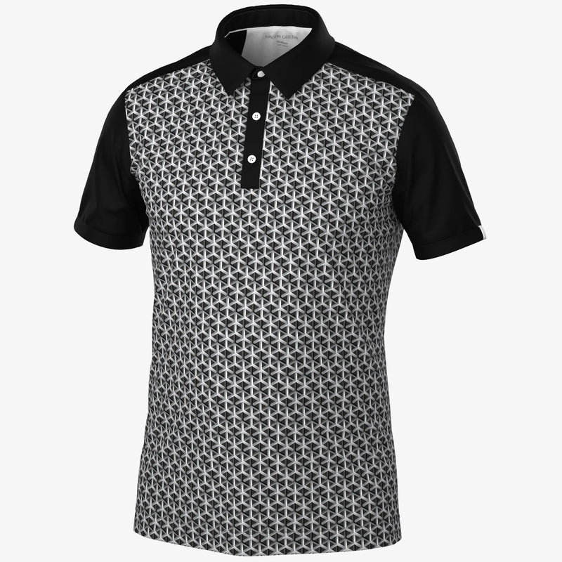 Mio Breathable short sleeve golf shirt Sharkskin/Black – Galvin Green Mio Breathable short sleeve golf shirt Sharkskin/Black – Galvin Green
