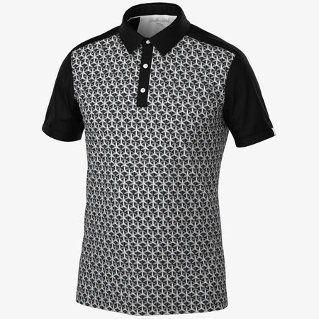 Mio Breathable short sleeve golf shirt Sharkskin/Black – Galvin Green