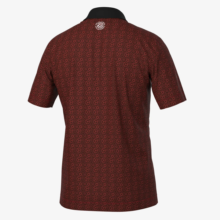 Miracle is a Breathable short sleeve golf shirt for Men in the color Red/Black(7)