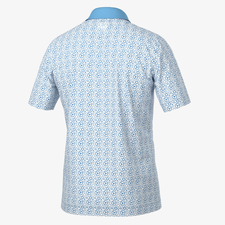 Miracle is a Breathable short sleeve golf shirt for Men in the color Alaskan Blue/White(7)