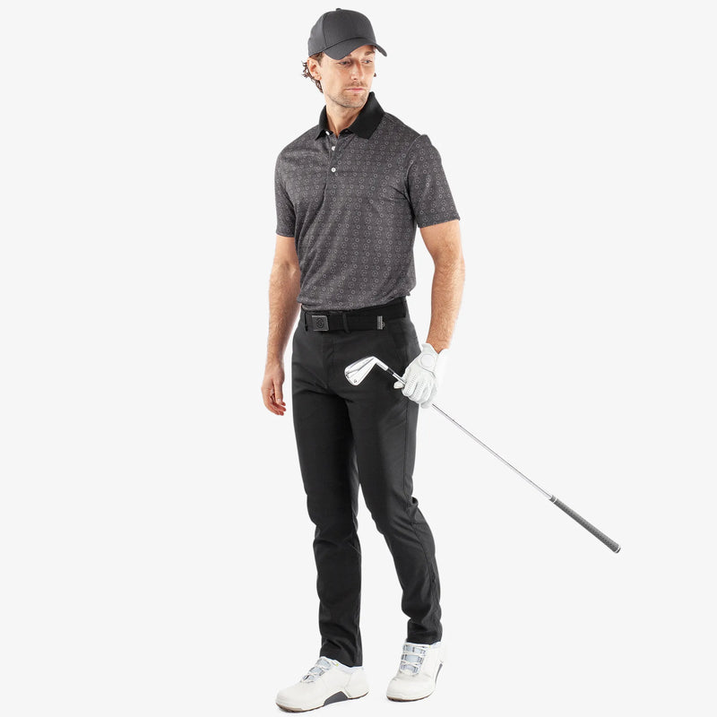 Miracle is a Breathable short sleeve golf shirt for Men in the color Sharkskin/Black(2)