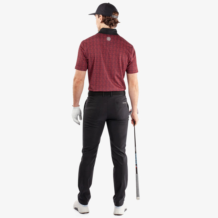 Miracle is a Breathable short sleeve golf shirt for Men in the color Red/Black(6)