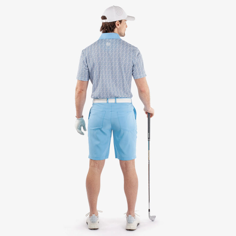 Miracle is a Breathable short sleeve golf shirt for Men in the color Alaskan Blue/White(6)
