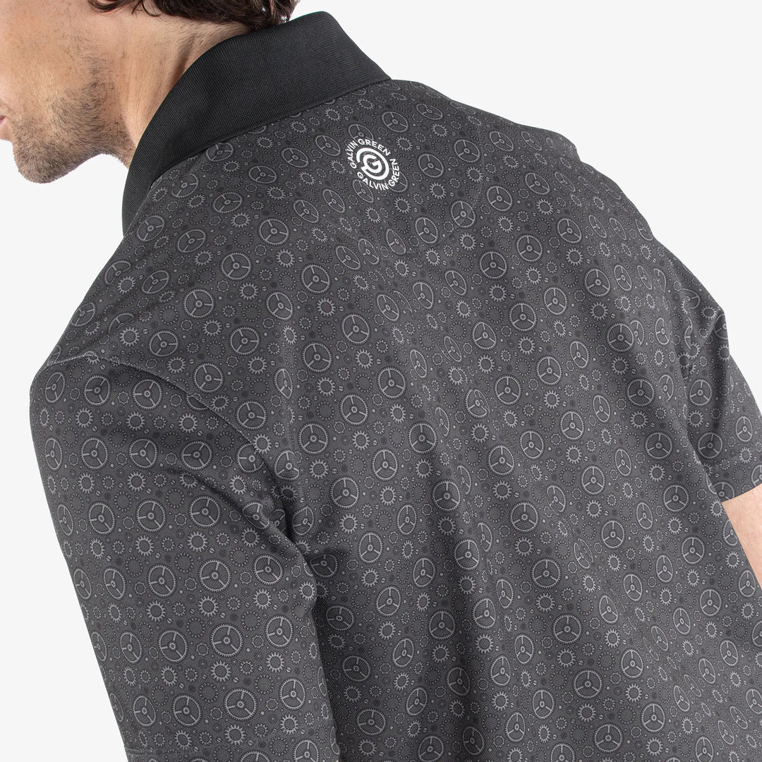 Miracle is a Breathable short sleeve golf shirt for Men in the color Sharkskin/Black(5)