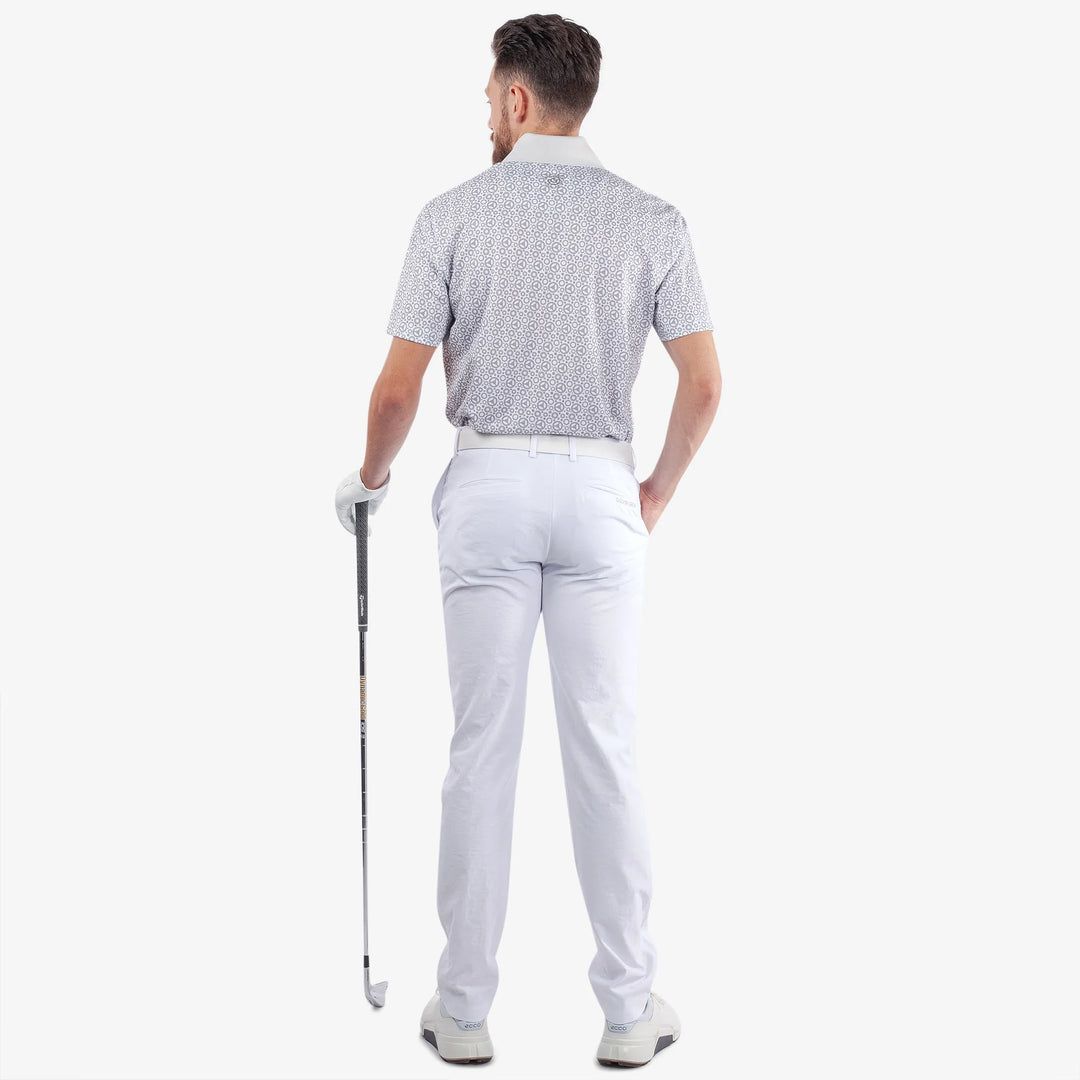 Miracle is a Breathable short sleeve golf shirt for Men in the color White/Cool Grey(6)