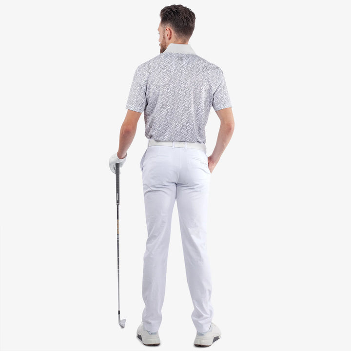 Miracle is a Breathable short sleeve golf shirt for Men in the color White/Cool Grey(6)