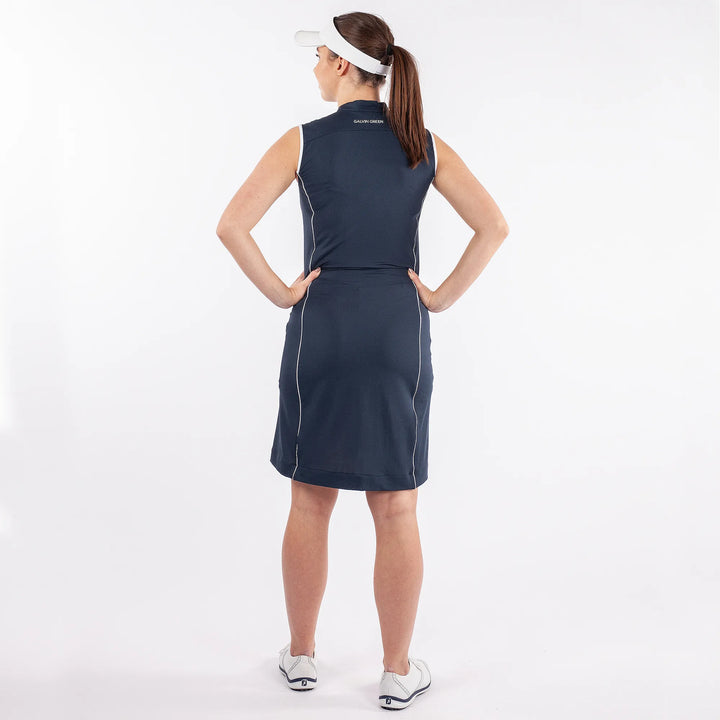 Miranda is a Breathable golf dress with inner shorts for Women in the color Navy(4)
