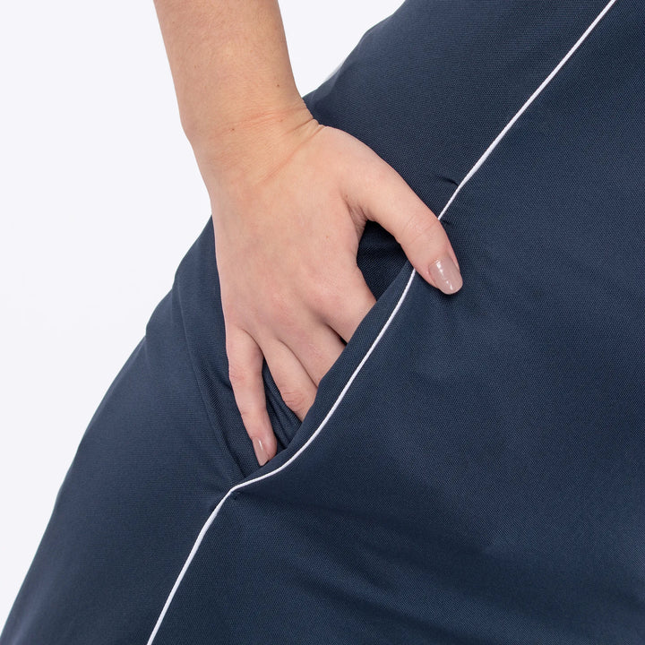 Miranda is a Breathable golf dress with inner shorts for Women in the color Navy(8)