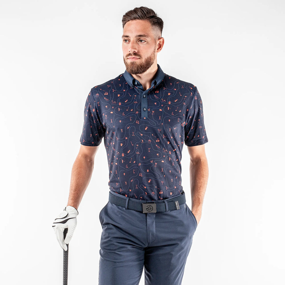 Miro is a Breathable short sleeve shirt for Men in the color Orange(1)