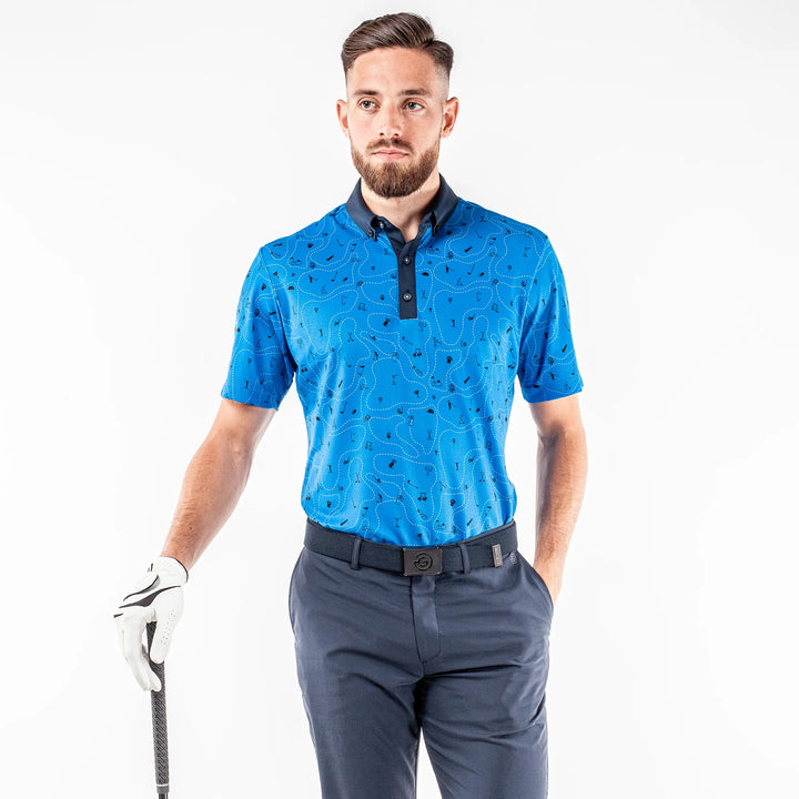 Miro is a Breathable short sleeve shirt for Men in the color Blue Bell(1)