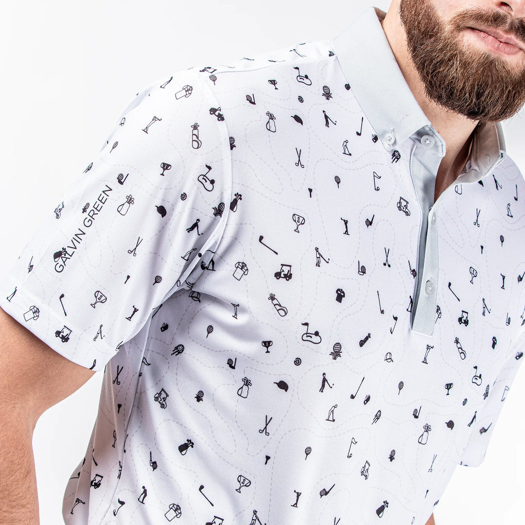 Miro is a Breathable short sleeve shirt for Men in the color White(3)