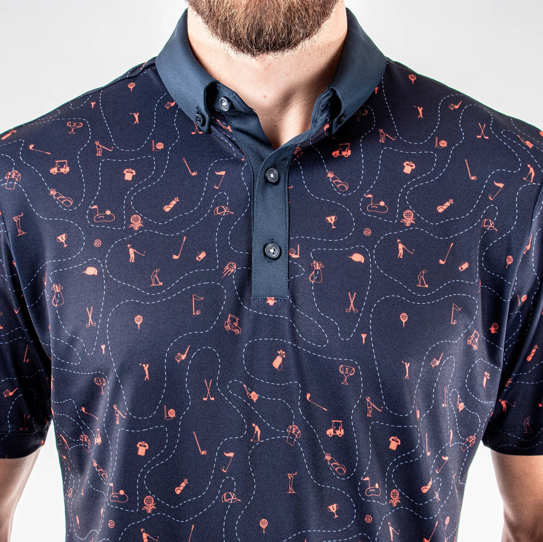 Miro is a Breathable short sleeve shirt for Men in the color Orange(4)
