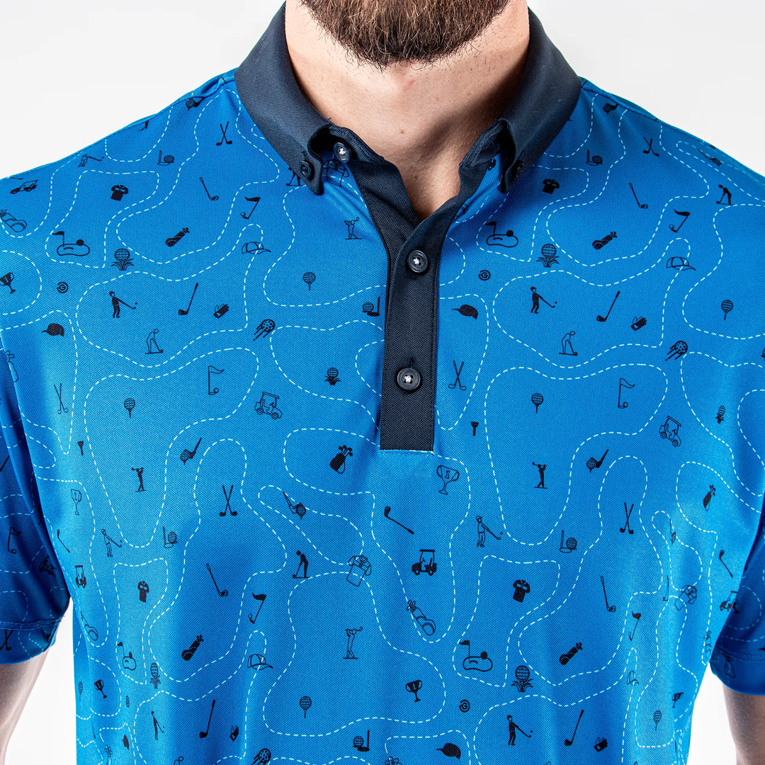 Miro is a Breathable short sleeve shirt for Men in the color Blue Bell(4)